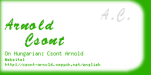 arnold csont business card